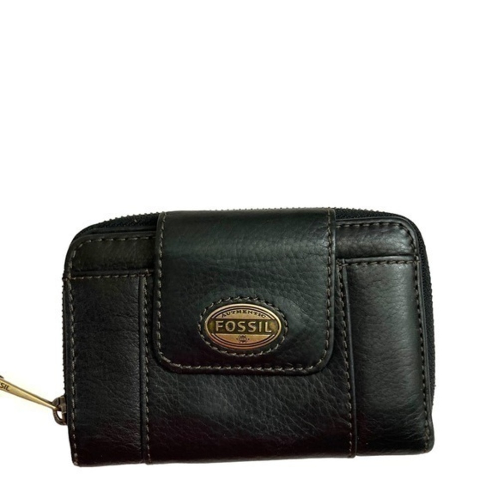Fossil vintage black leather wallet